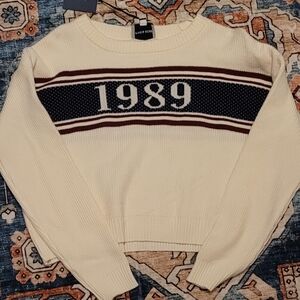 Pink & Rose “1989” Cropped Sweater – NWT